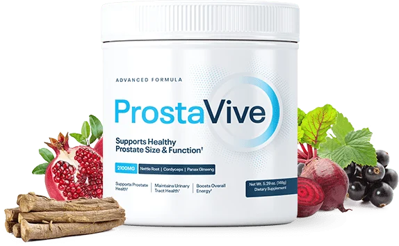 ProstaVive bottle with botanical ingredients